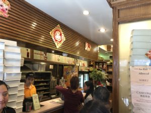 It's cash only at Mei Lai Wah Bakery. Be ready to pay up after ordering inside at the counter.