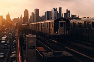 The subway from Queens to the 'big city.'