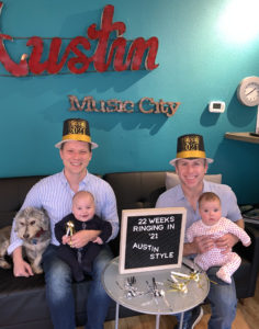 Our babies' first new year. Ringing in 2021 from Austin, Texas.