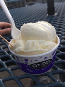 Amy's Ice Cream, enjoying their famed Mexican vanilla.